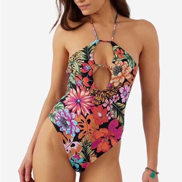 O'Neill Other - O'NEILL Reina Swimsuit Juniors Large NEW One Piece Tropical Santa Cruz Swim NWOT